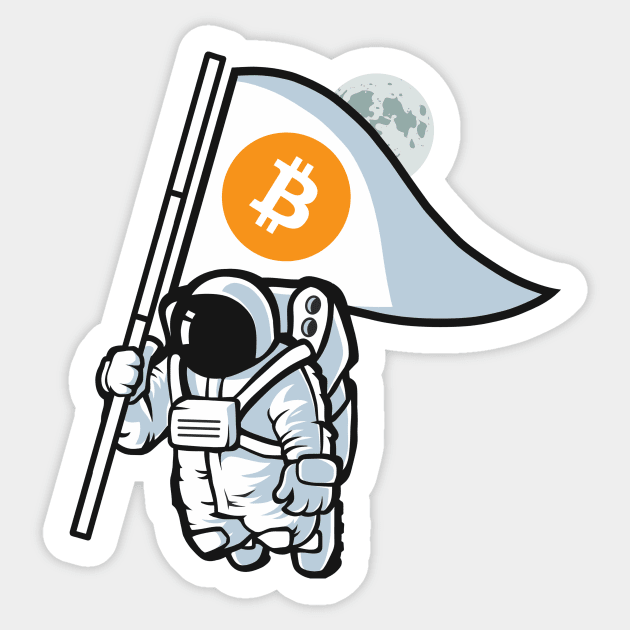 Bitcoin to the Moon - BTC - Crypto apparel Sticker by Room Thirty Four